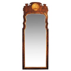 Queen Anne Period Tall Walnut Pier Mirror
