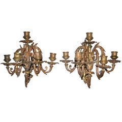 PAIR Neoclassical Revival Five-candle Girandoles - Astor Provenance 6
