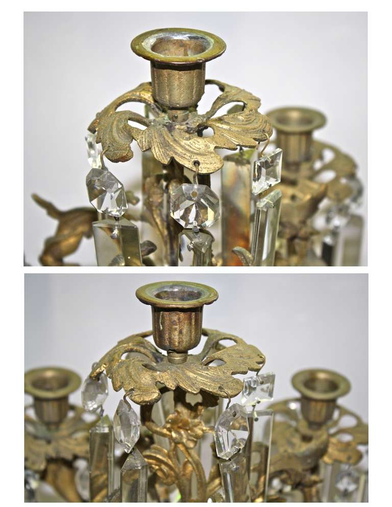 Hand-Crafted PAIR Boston Classical H. N. Hooper Ormolu Candelabra For Sale