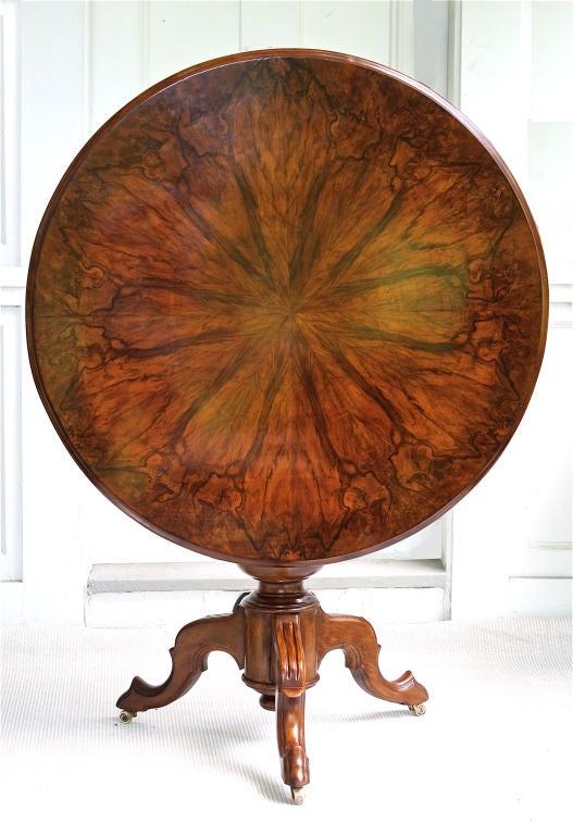 Louis Philippe Walnut Tilt-top Center Table