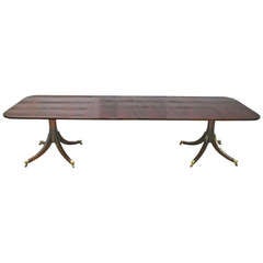 American Federal Revival Double Pedestal Dining Table