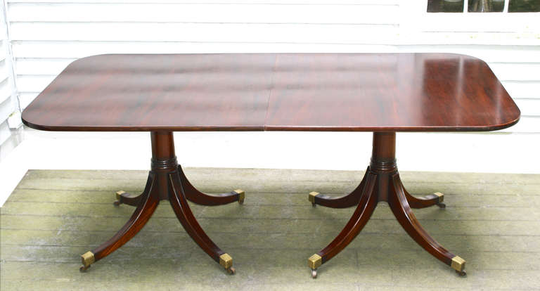 American Federal Revival Double Pedestal Dining Table 2