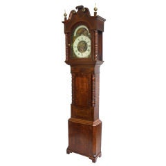 Scottish Sheraton Tall Case Clock - "Parting of Lot & Abraham"