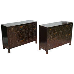 Antique PAIR of Chinese Jiangxi Province Apothecary Chests