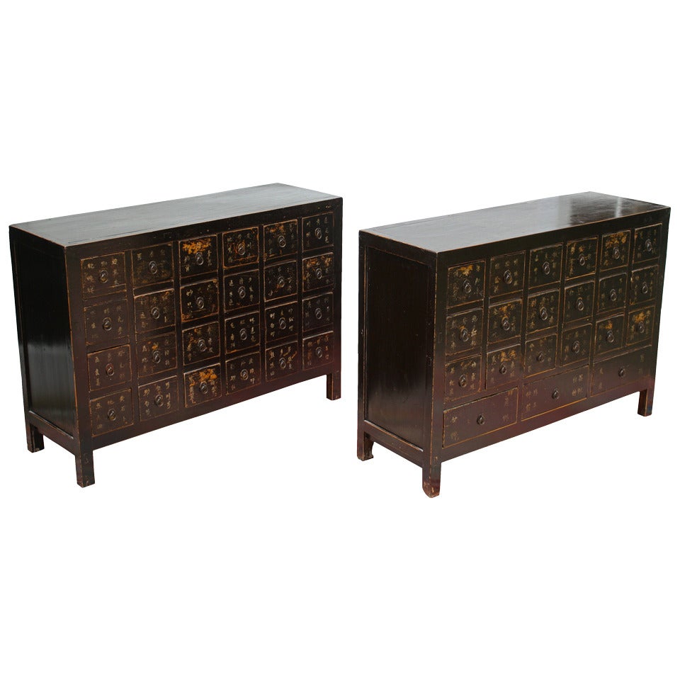 PAIR of Chinese Jiangxi Province Apothecary Chests