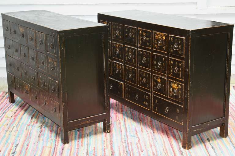 19th Century PAIR of Chinese Jiangxi Province Apothecary Chests