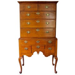 Newport Queen Anne Tiger Maple Highboy - Christopher Townsend Shop 4