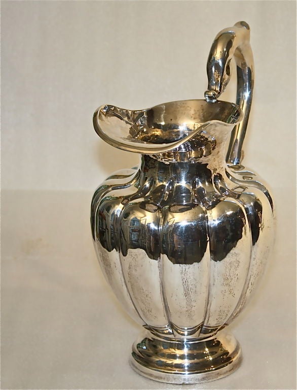 Mid-20th Century Mexican Sterling Silver Pitcher