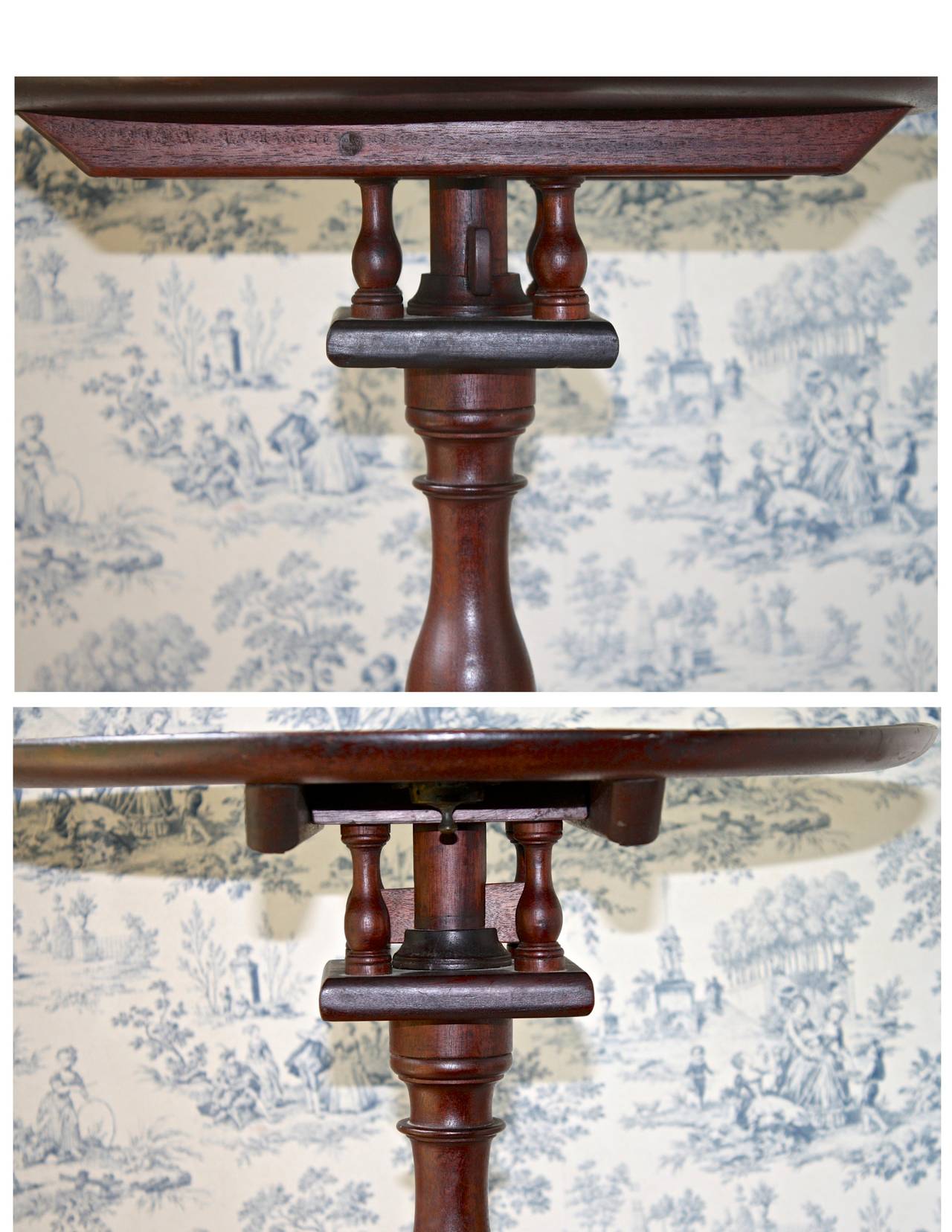 American Pennsylvania Queen Anne Smaller Tilt-Top Table For Sale