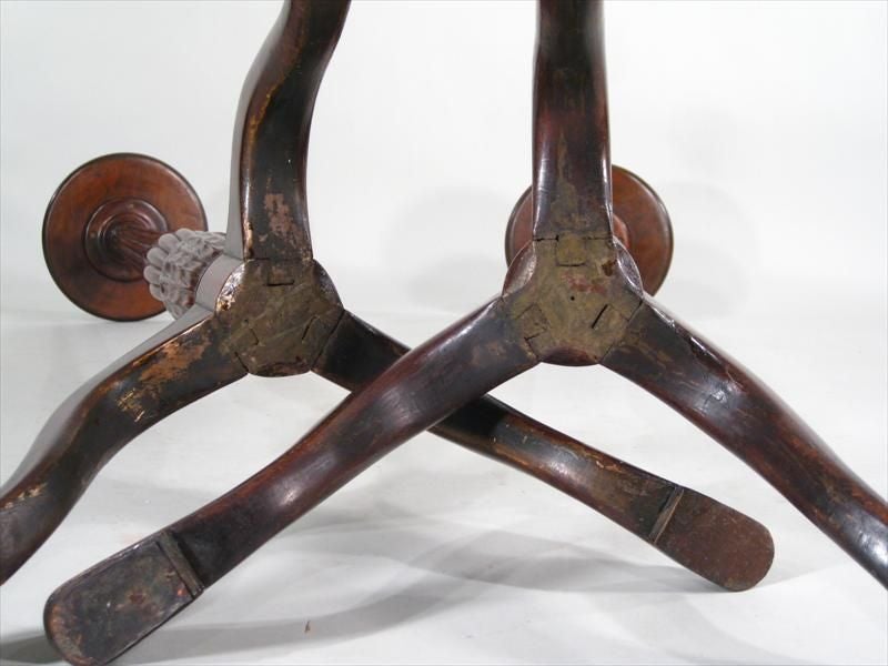 PAIR Oversized Sheraton Tripod Torcheres or Jardiniere Stands 7
