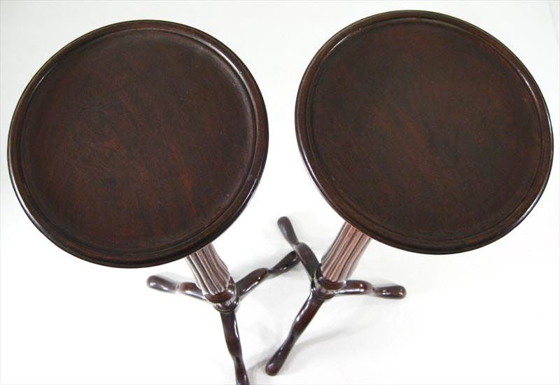 PAIR Oversized Sheraton Tripod Torcheres or Jardiniere Stands 6