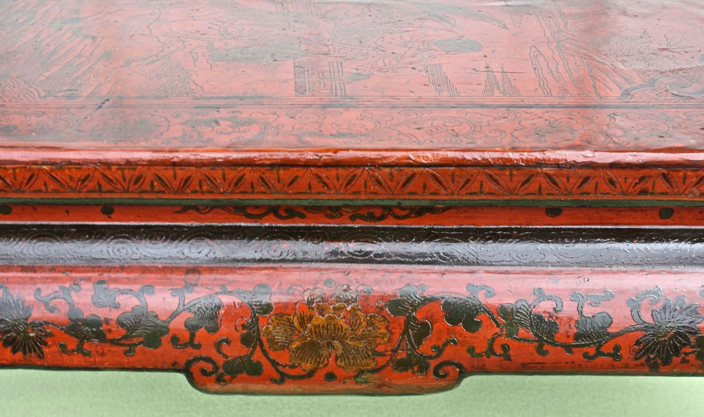 Chinese  Lacquered 'Kang' Low Table 4
