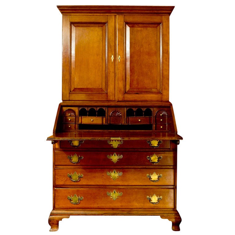 Rhode Island Chippendale - Goddard School Secretary Bookcase im Angebot