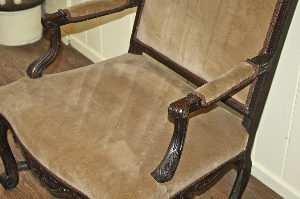 Upholstery Regence Fauteuil Salon Armchair For Sale
