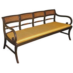 Painted Klismos Foursome Settee 1