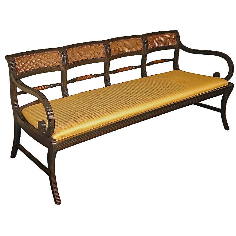 Maryland Federal Period Klismos Settee For Sale