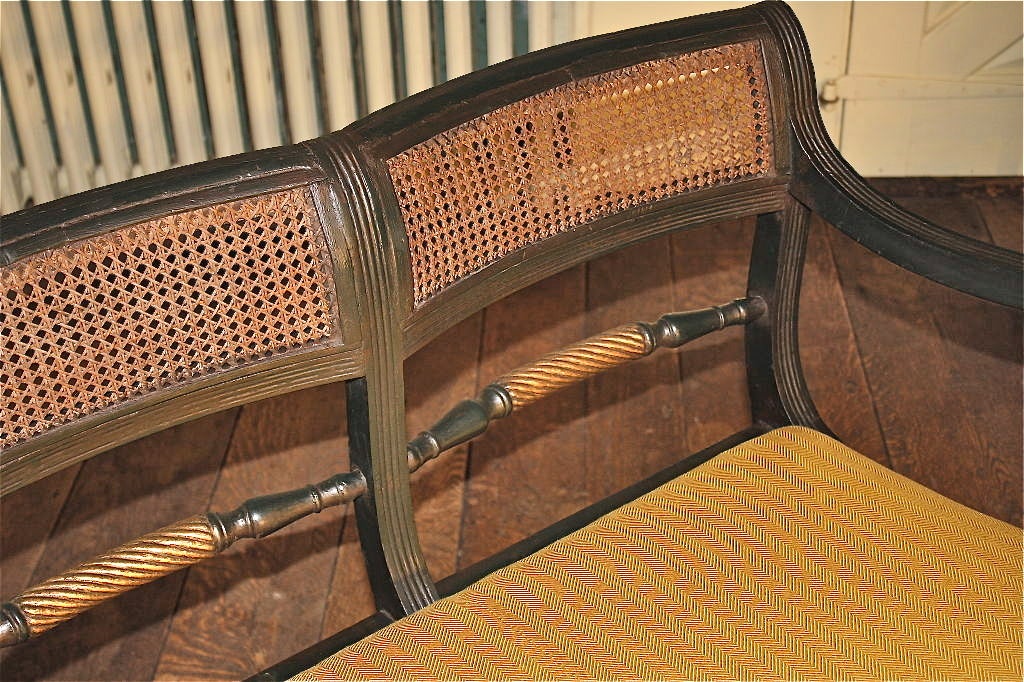 19th Century Maryland Federal Period Klismos Settee For Sale