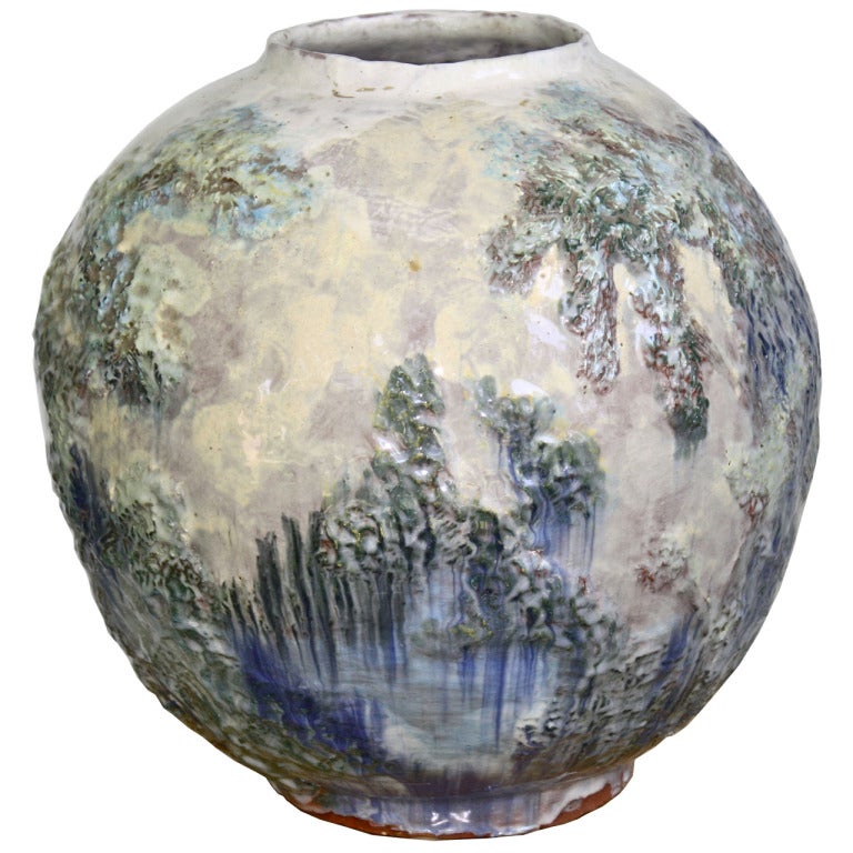 American Arts and Crafts Pottery Vase For Sale at 1stdibs