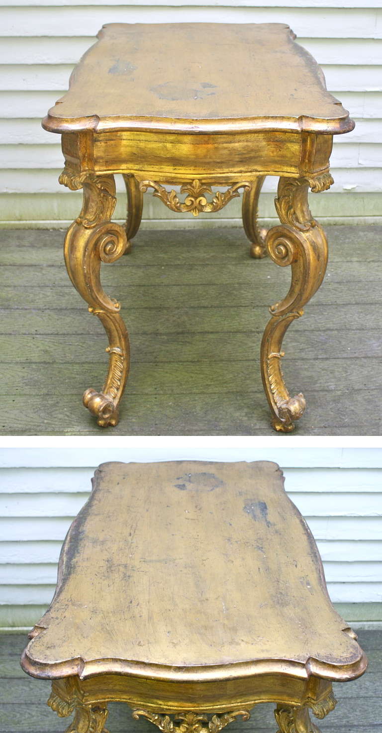 Italian Florentine Giltwood Center or Console Table