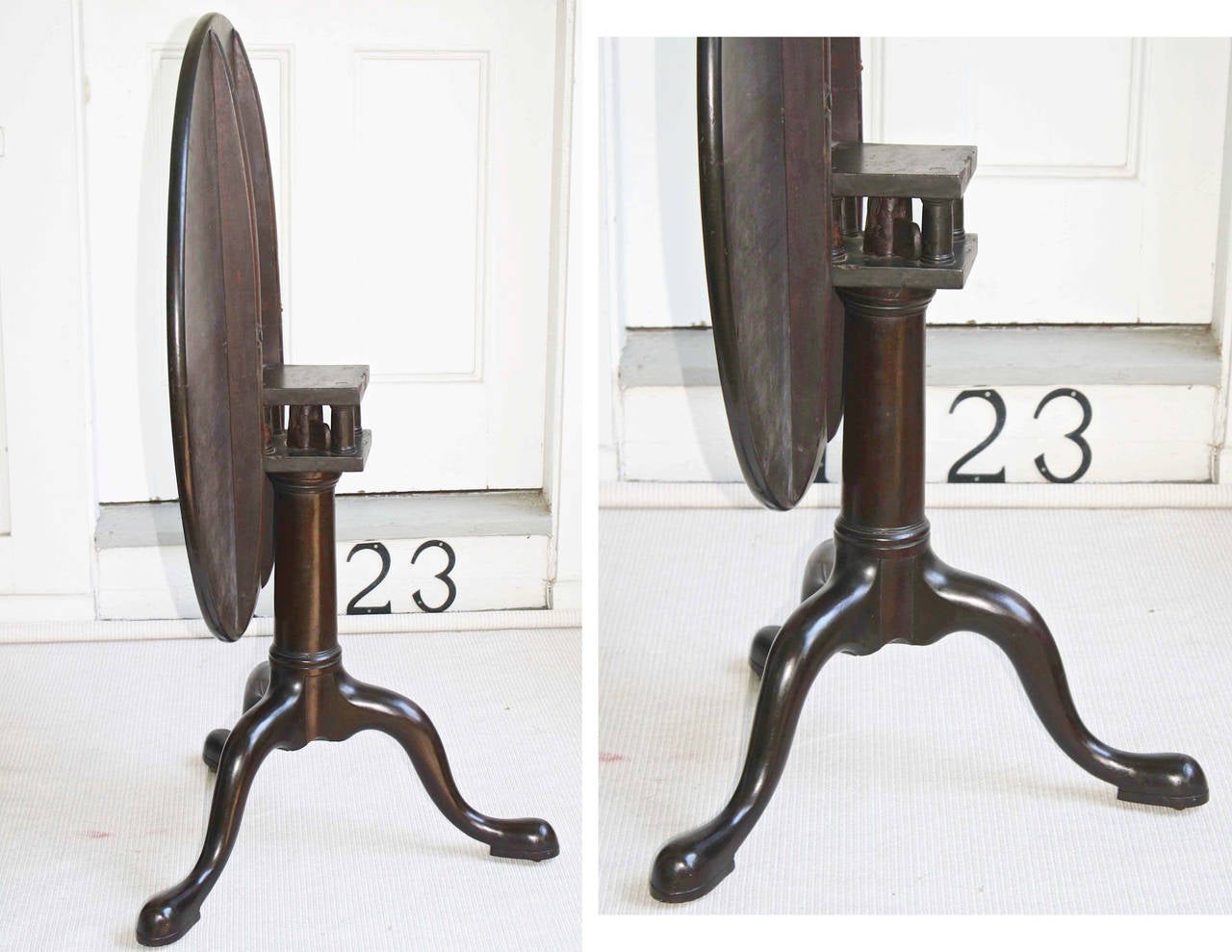 18th Century Southern Queen Anne Tilt-Top Tea Table For Sale