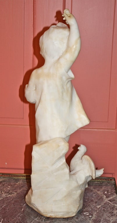 Italian School Alabaster Pastoral Statue 2