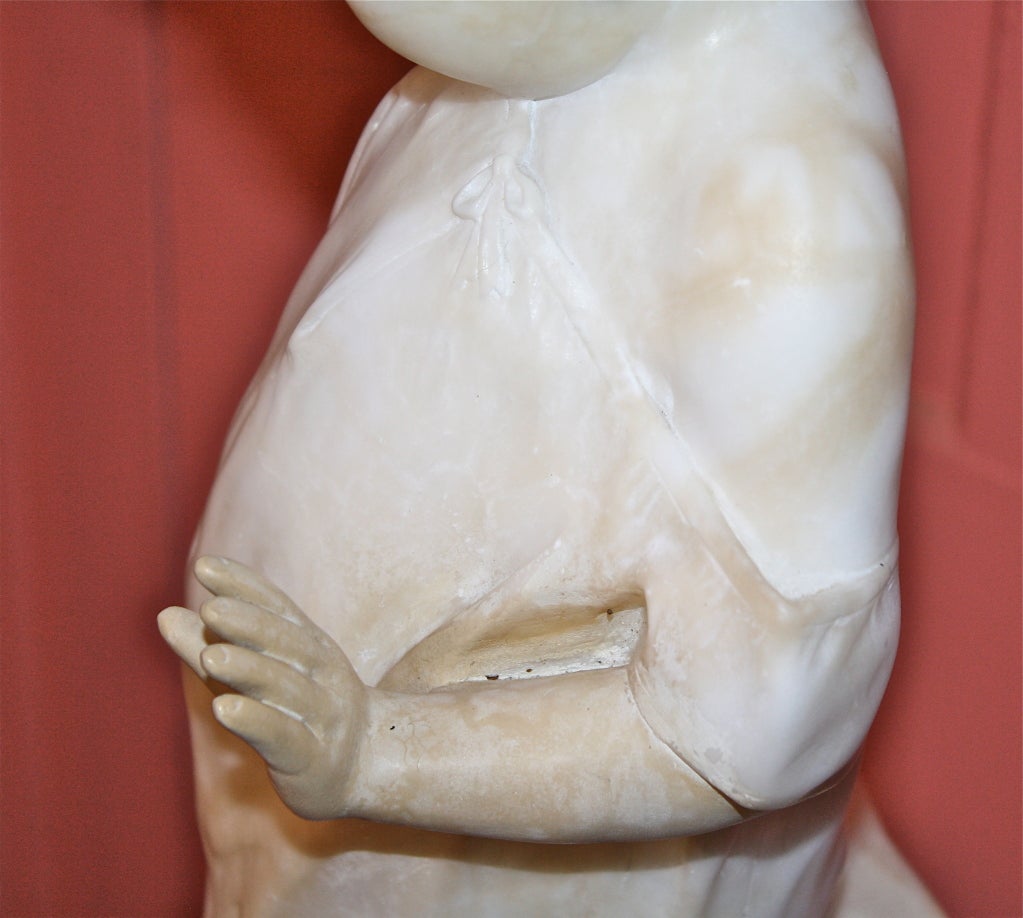 Italian School Alabaster Pastoral Statue 5