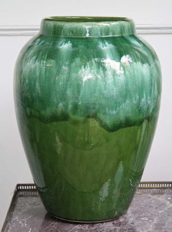 Green Drip Glaze Oil Jar