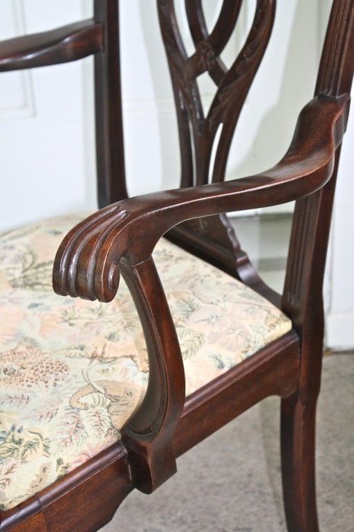 12 Philadelphia Chippendale Revival Dining Chairs 6