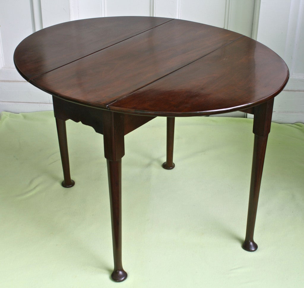 18th Century and Earlier Rhode Island Queen Anne Oval Drop-Leaf