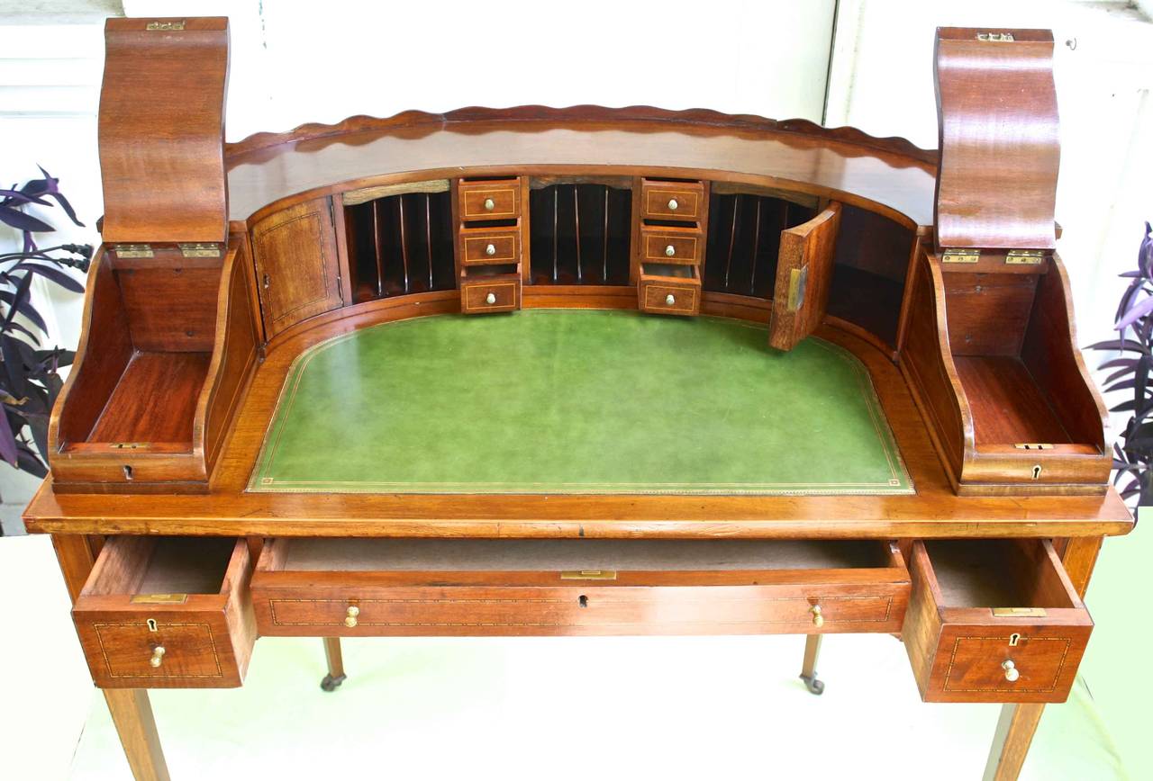 Regency Inlaid Mahogany Carlton House Desk For Sale