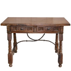 Spanish Baroque Walnut Table 8