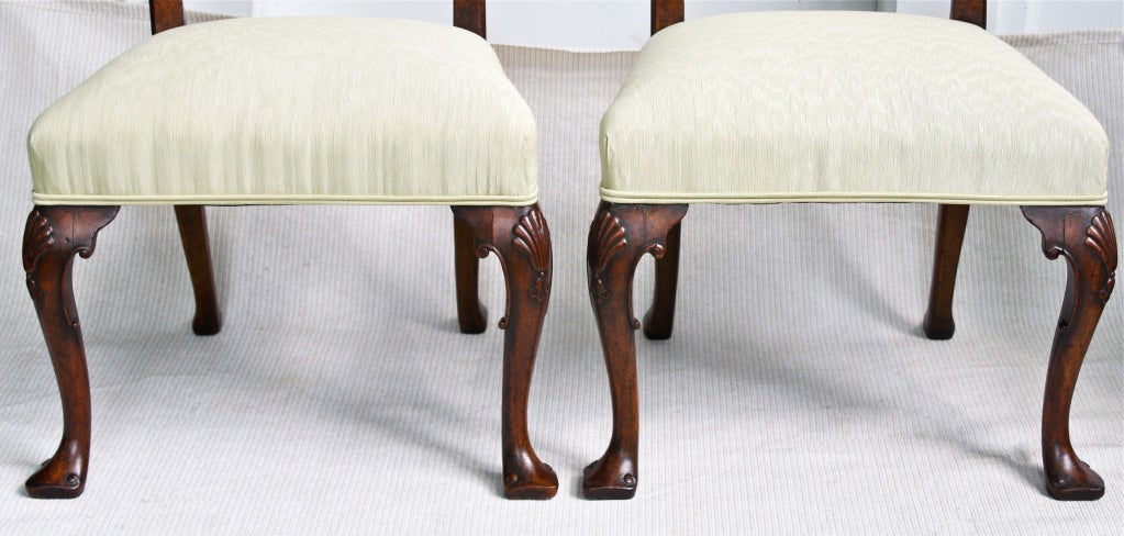 PAIR George II Ribbon-back Chairs 1