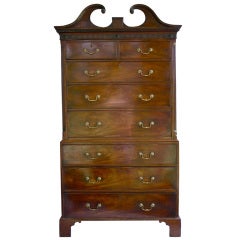 Antique Scottish 'Swans Neck' Chest on Chest