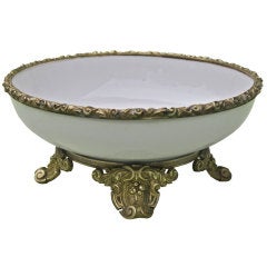 Antique Blanc de Chine and Ormolu Bowl on Stand by Hooper of Boston