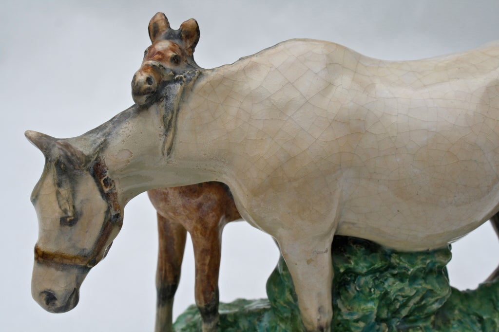 Mare and Foal Equine Figurine by Kathleen Wheeler 2
