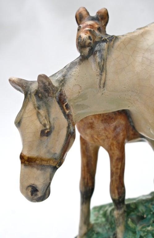 Mare and Foal Equine Figurine by Kathleen Wheeler 3