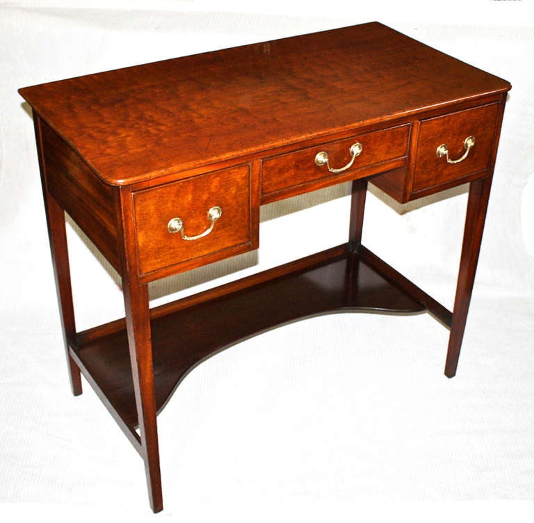 Georgian Plum Pudding Mahogany Console Table 3