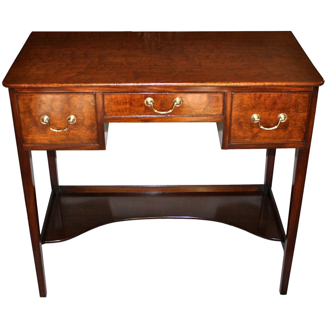 Georgian Plum Pudding Mahogany Console Table