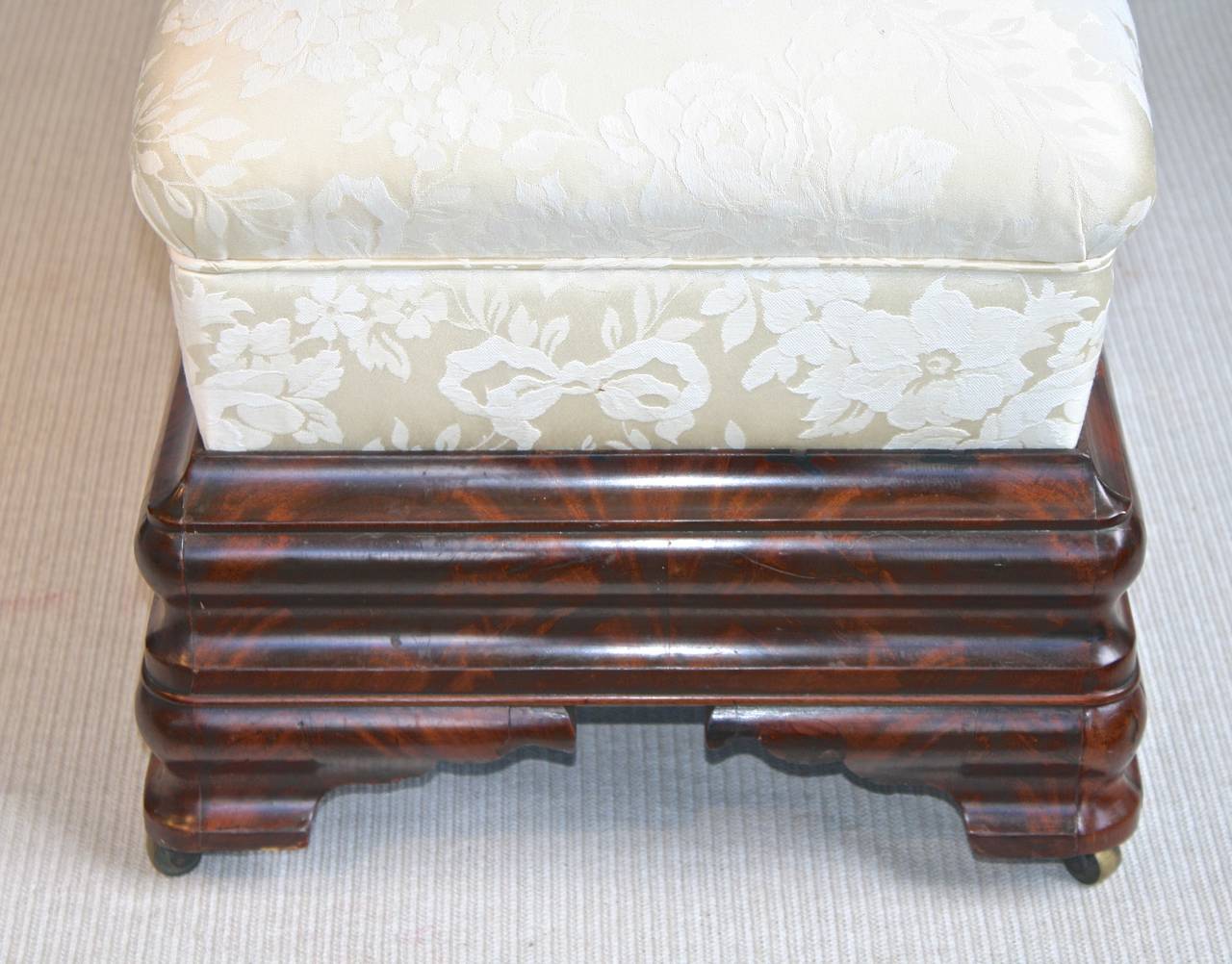 Hand-Crafted New York Classical Period Long Ottoman For Sale