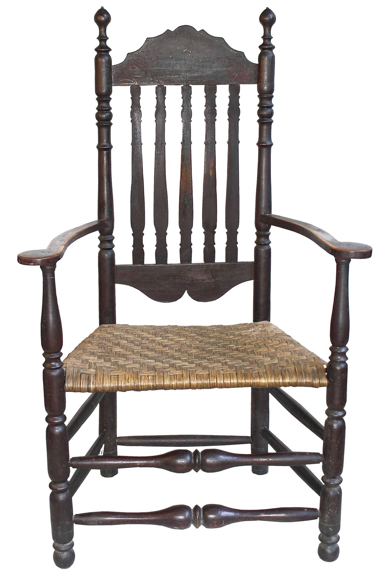Banister-back armchair,ca. 1740