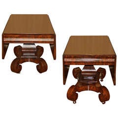 Composed Pair of New York Classical Drop-Leaf Tables