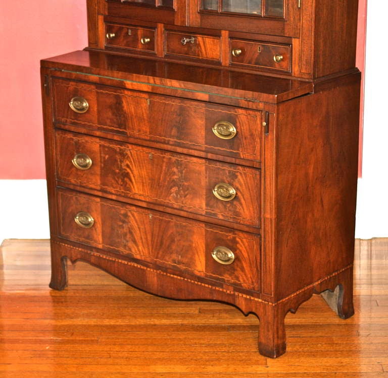 Brass Salem Massachusetts Federal Secretary Bookcase