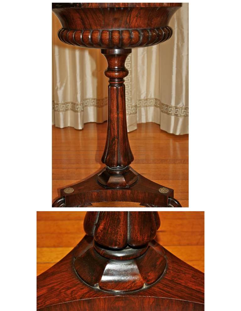 William IV Rosewood Tea Poy For Sale 1