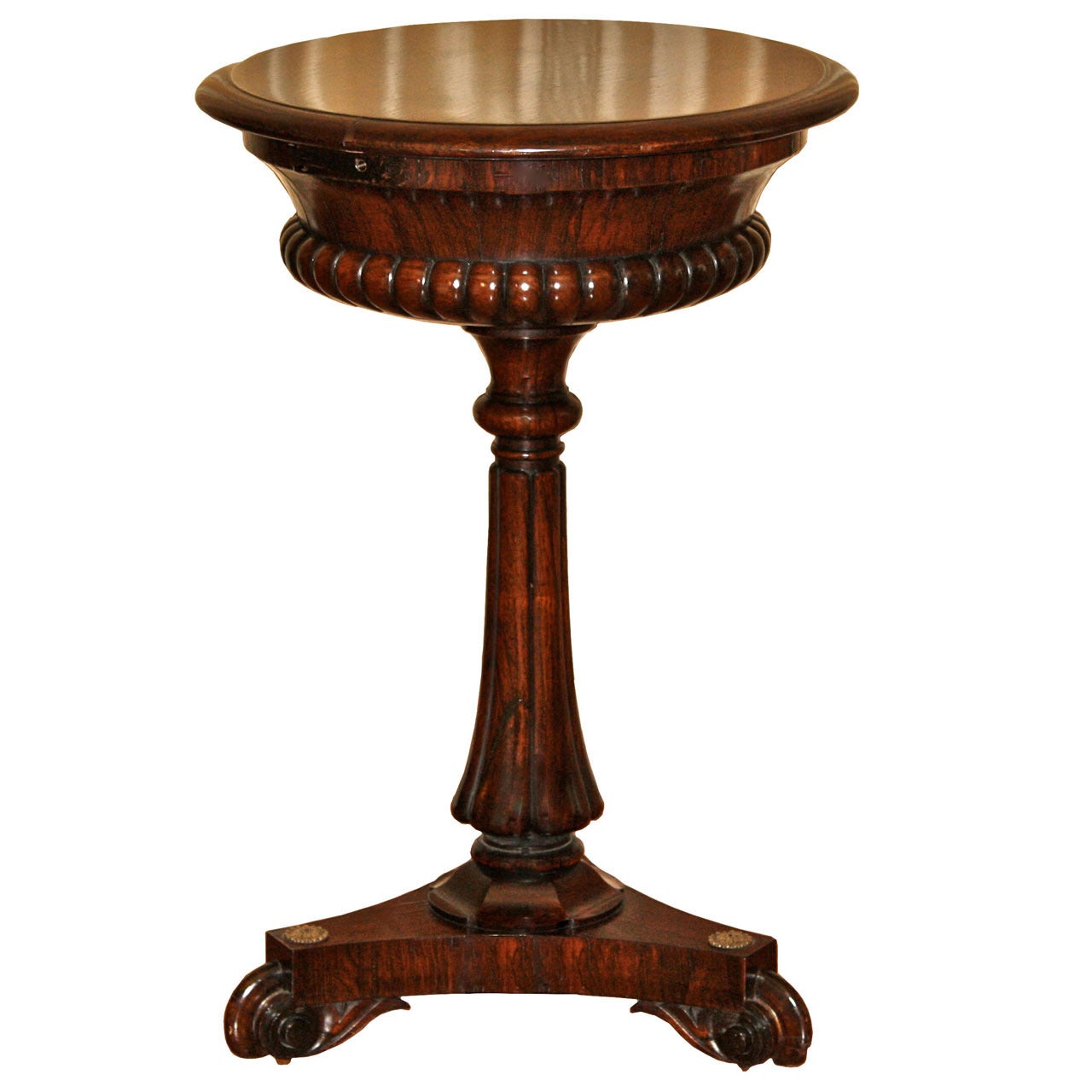 William IV Rosewood Tea Poy For Sale