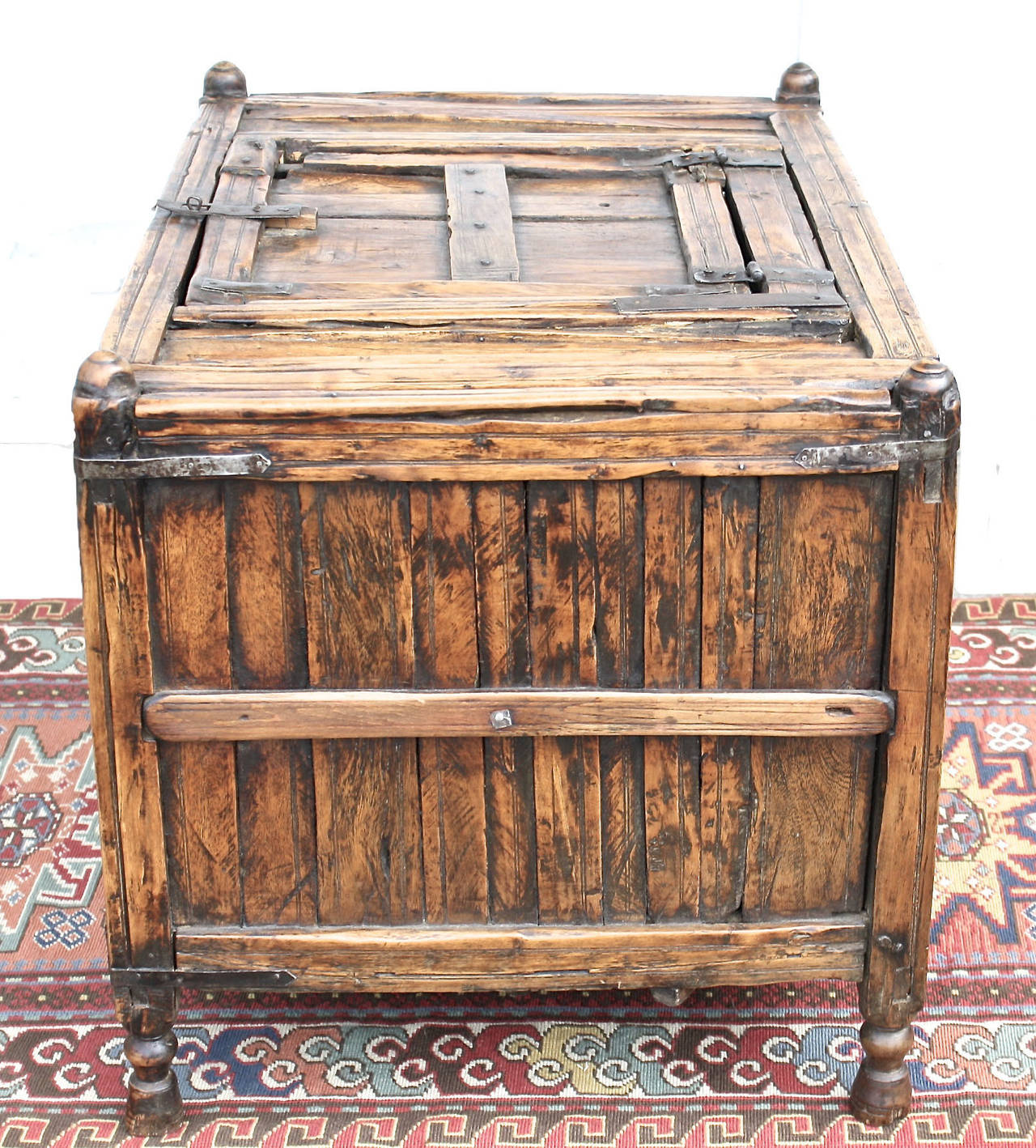 18th Century Asian Footed Coffer or Kindling Box For Sale