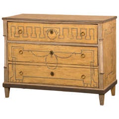 Biedermeier Period Neoclassical Painted Chest of Drawers, Germany c.1820