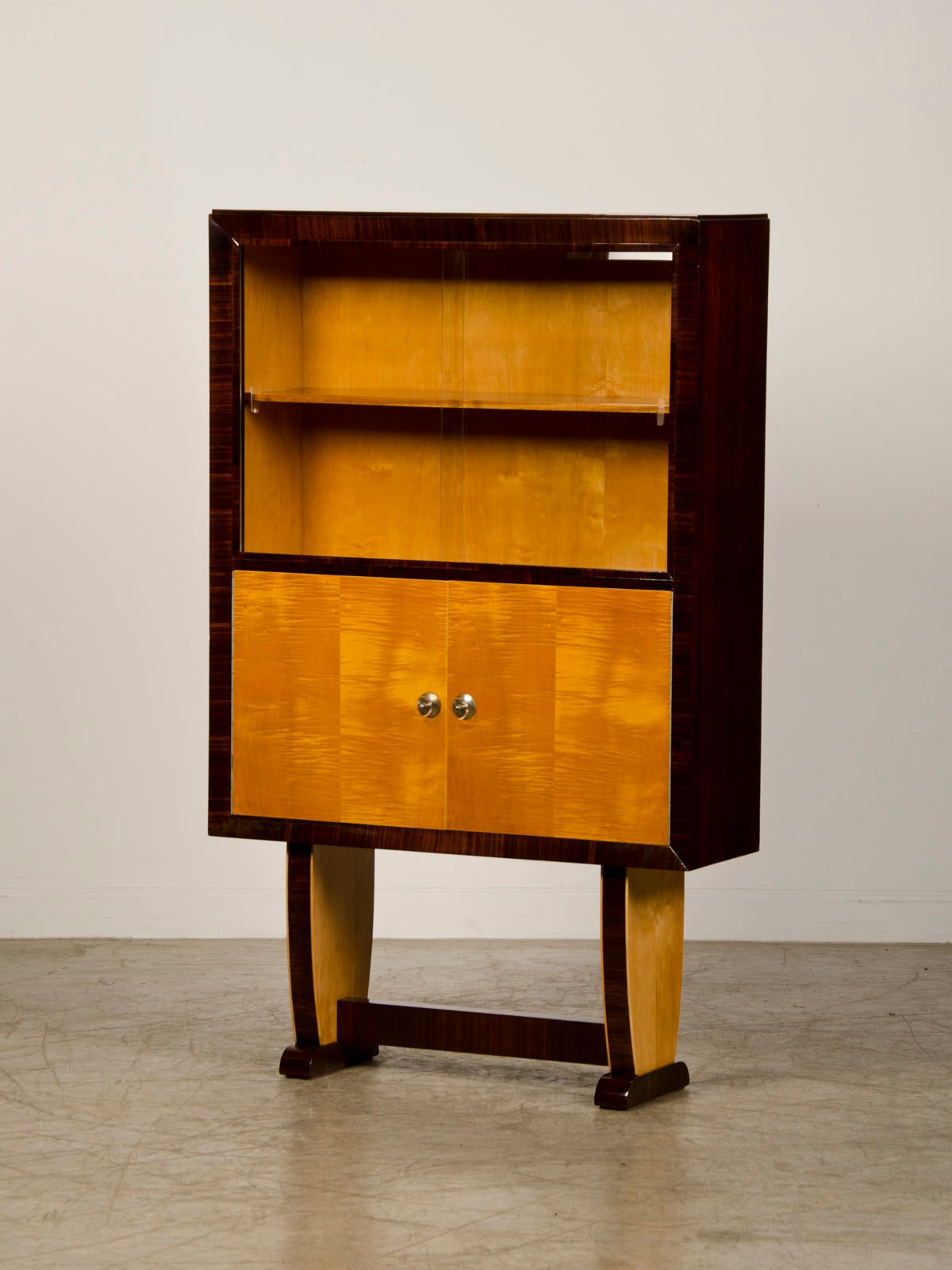 Vintage Italian Osvaldo Bersani Palisander and Birchwood Cabinet, circa 1940