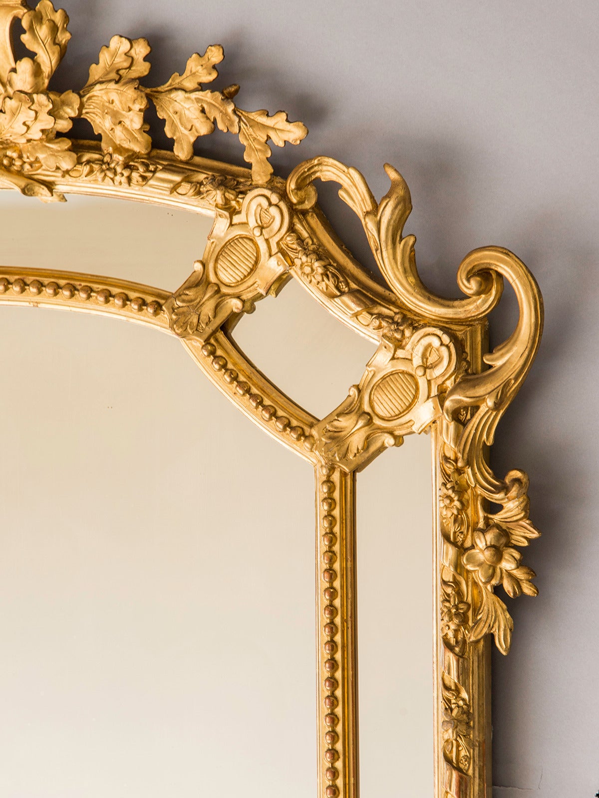 Regence Style Gold Leaf Pareclose Mirror, France, circa 1890 2