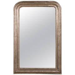 Louis Philippe Silver Gilt Framed Mirror, France circa 1900 (32"w x 48 1/2"h)