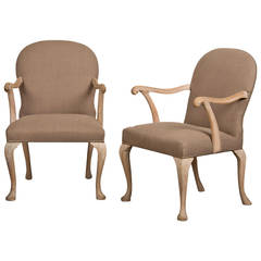 William Kent Style Pair Carved Armchairs, England circa 1890